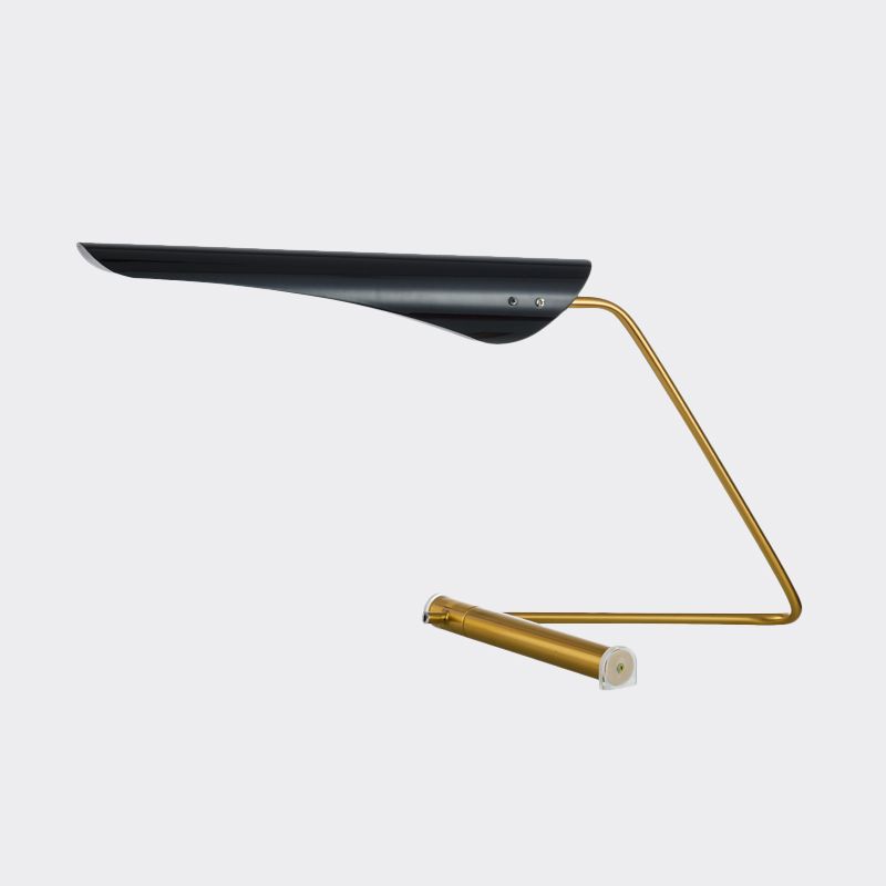 Lámpara de pie contemporánea 1 con sombra de metal lámpara de mesa en forma de pájaro negro/blanco para sala de estar
