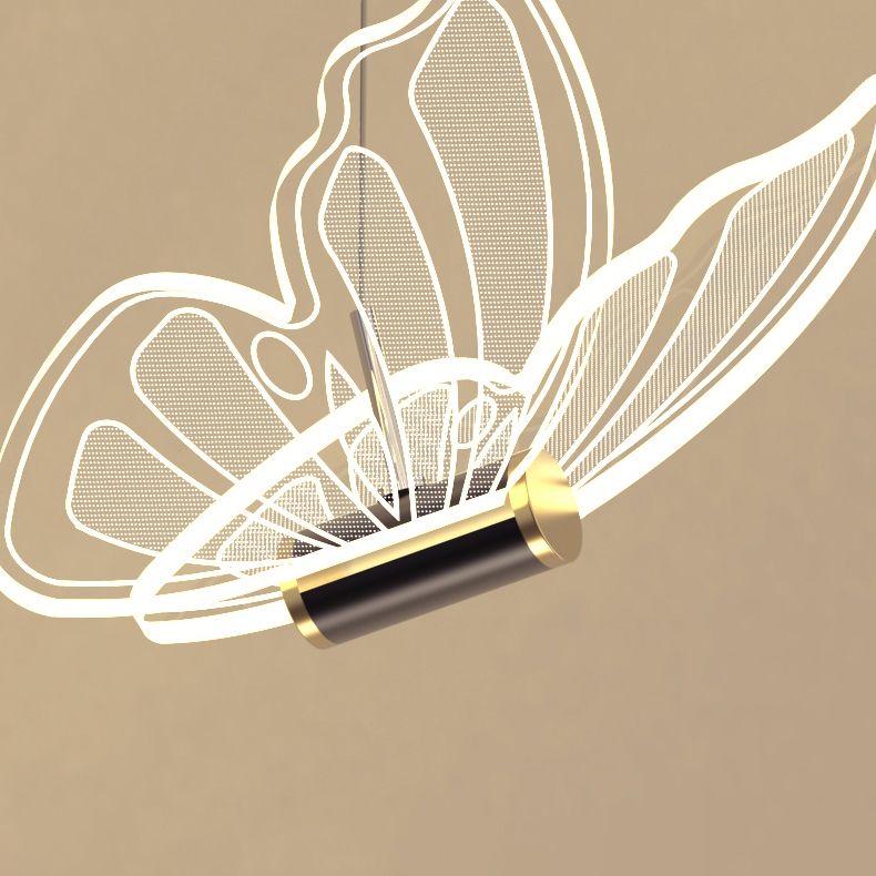 LED Butterfly Schatten Anhänger Kronleuchter nordisch Luxusstil Schmetterlingsleuchte für Wohnzimmer