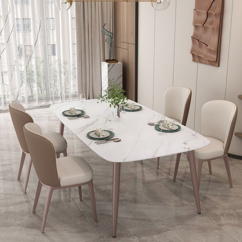 Nordic Glam Sintered Stone Dining Table Set 1/2/5/7 Pieces Dining Set for Kitchen