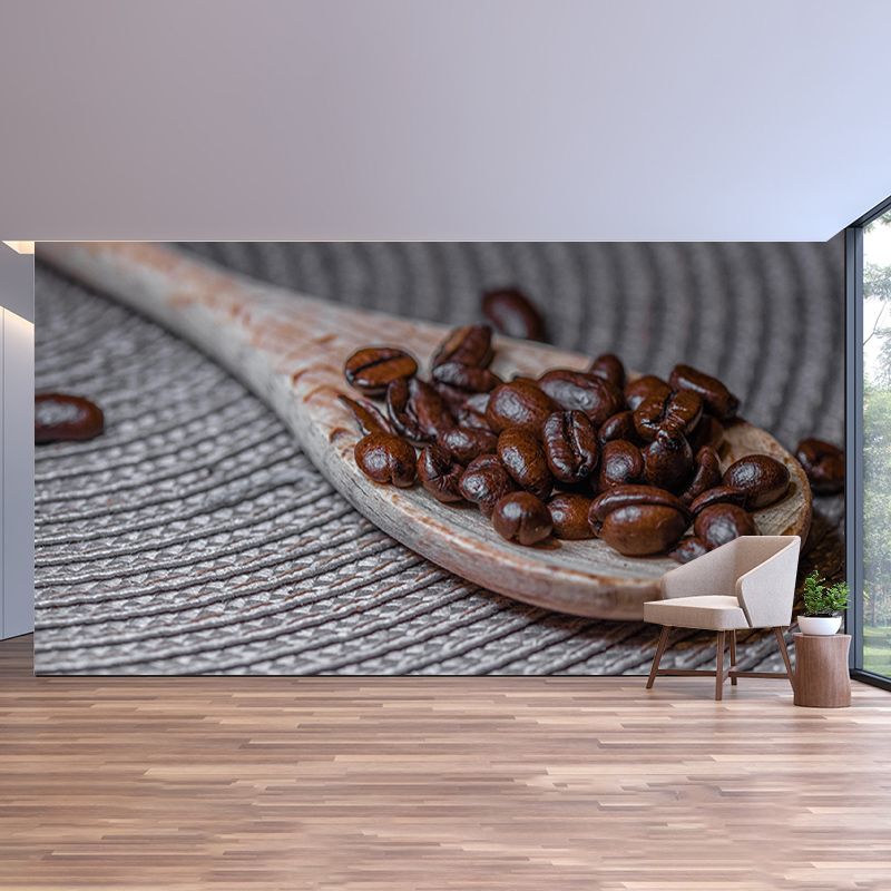 Contemporary Coffee Beans Wall Mural for Coffee Shop Eco-friendly for Decoration