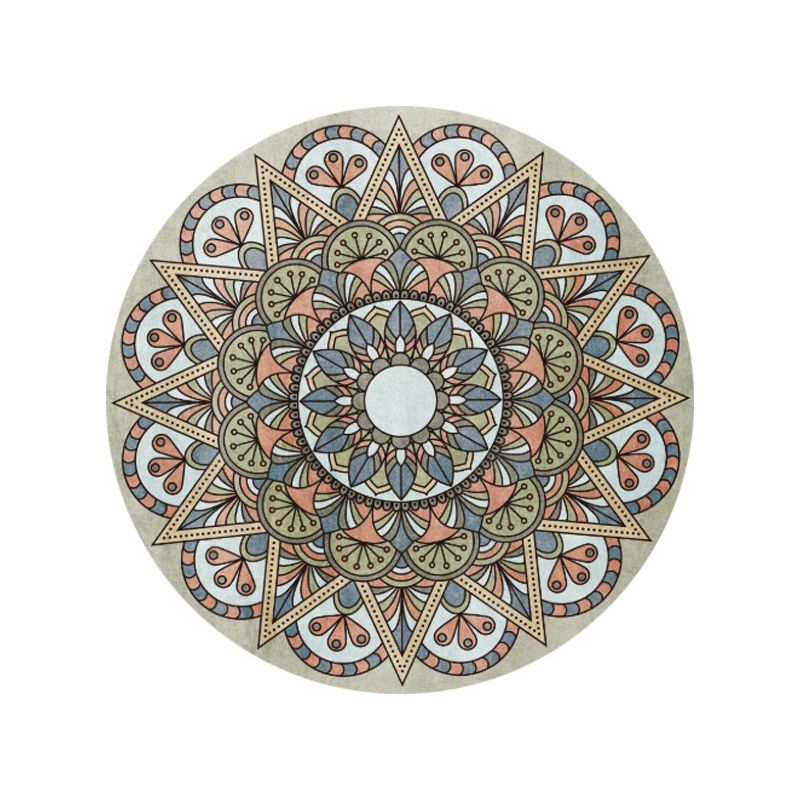 Moroccan Decoration Rug Multi Color Flower Printed Indoor Rug Polypropylene Pet Friendly Easy Care Area Carpet