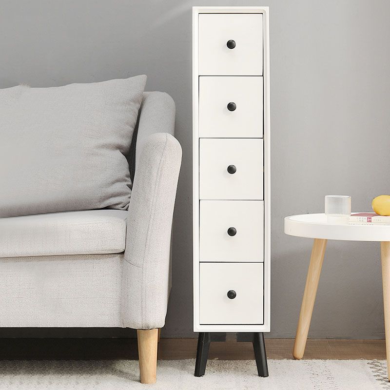 Contemporary Chest Vertical Solid Wood Lingerie Chest without Mirror