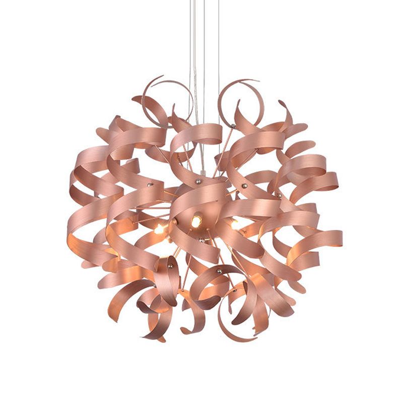 Kit di luce a spirale in metallo a spirale kit di luce sospesa contemporanea per finitura a LED LED LED per il ristorante