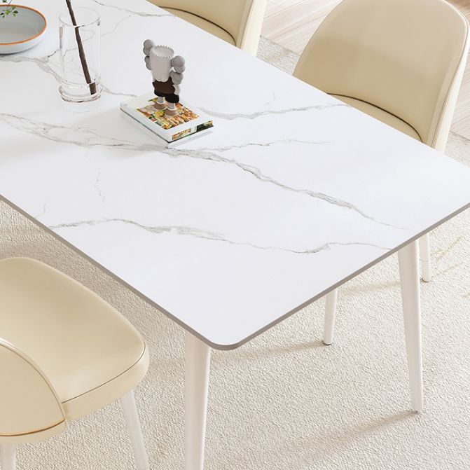Modern Rectangle Stone Dining Table 1/2/5/7 Pieces Dining Set for Dining Room