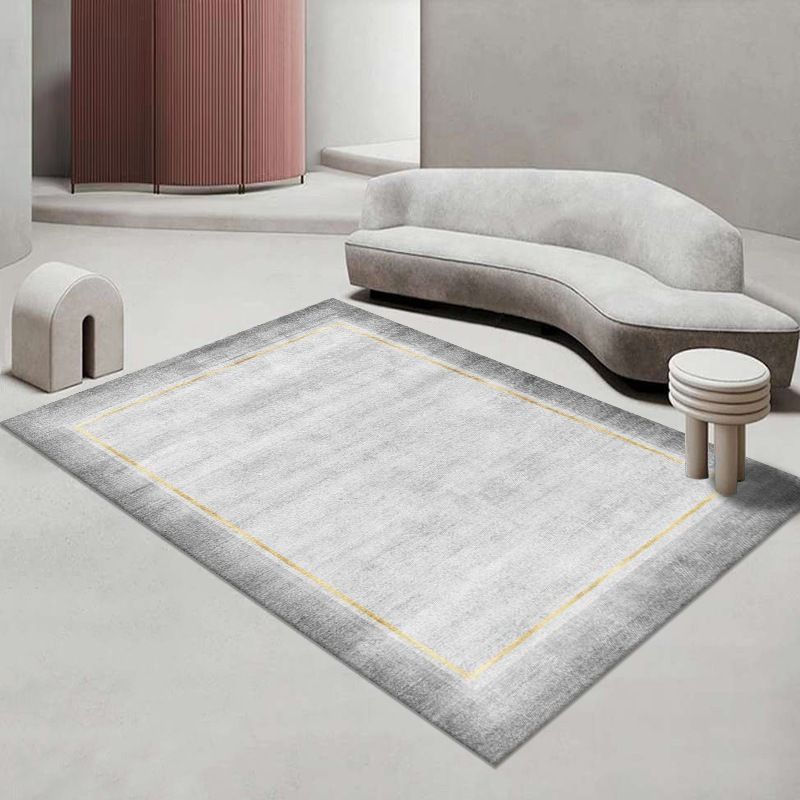 Modern Area Rug Funky Contrast Panel Rug Polyester Stain Resistant Carpet for Living Room