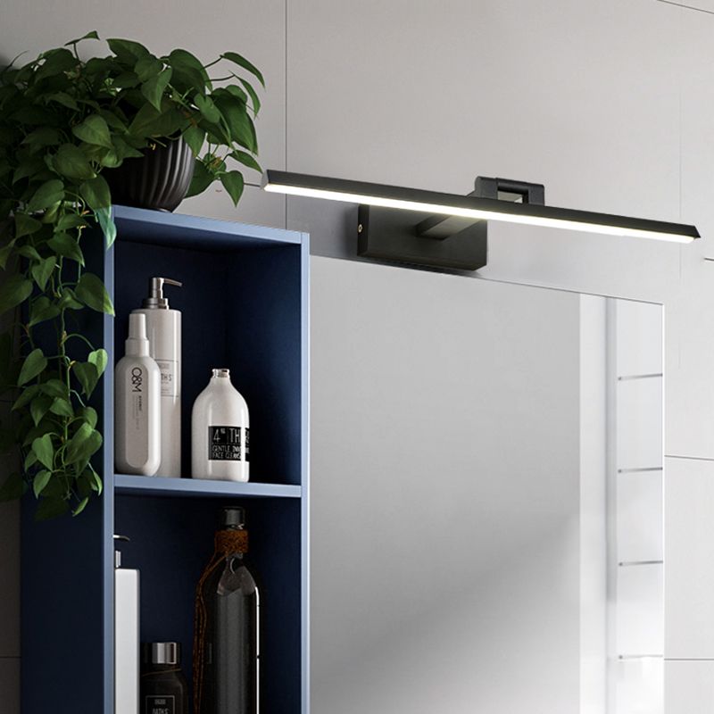 Linear LED Vanity Light Fixtures Modern Minimalist Style Metal Single Vanity Light