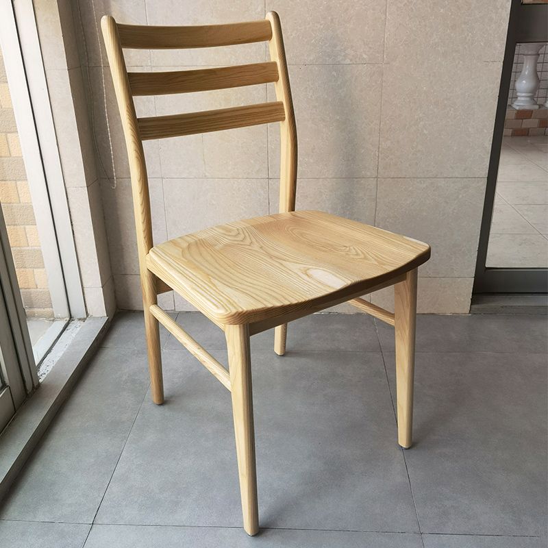 Chaise arrière contemporaine de 18 '' Wide Wood Dining Claid Back pour usage à domicile