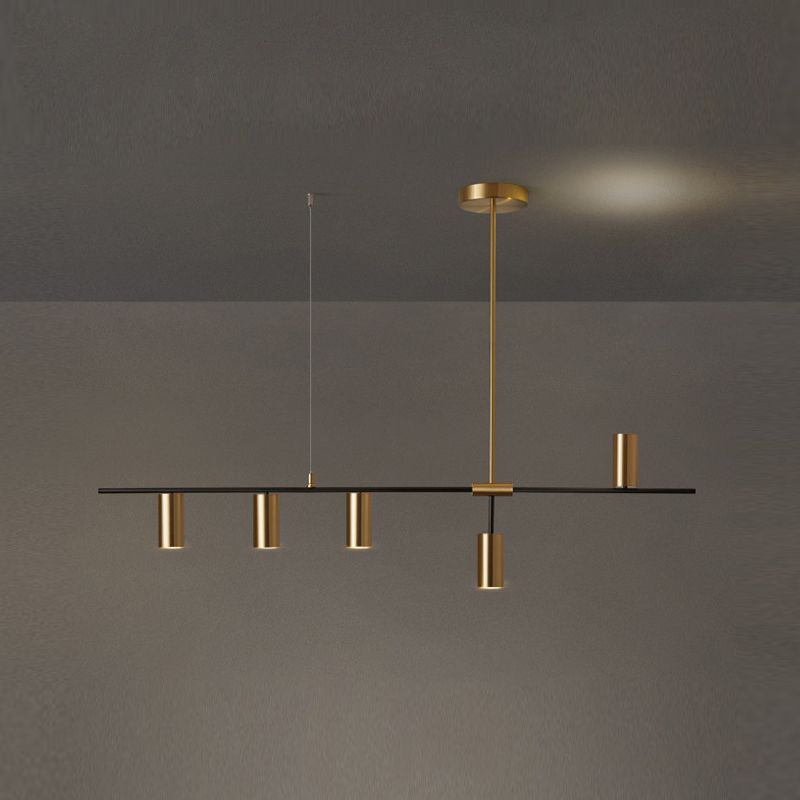 Modern Dining Chandelier Light Cylindrical Shade Pendant Light Fixture for Dining Room