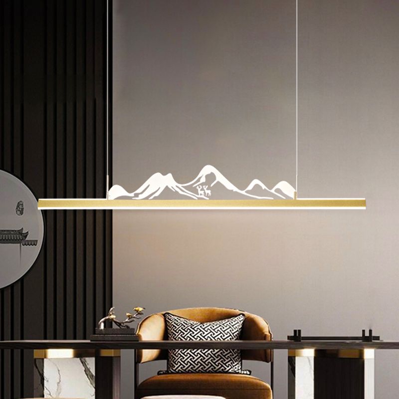 Modern Dining Chandelier Light Modern Rectangle Pendant Lamp Fixture for Dining Room