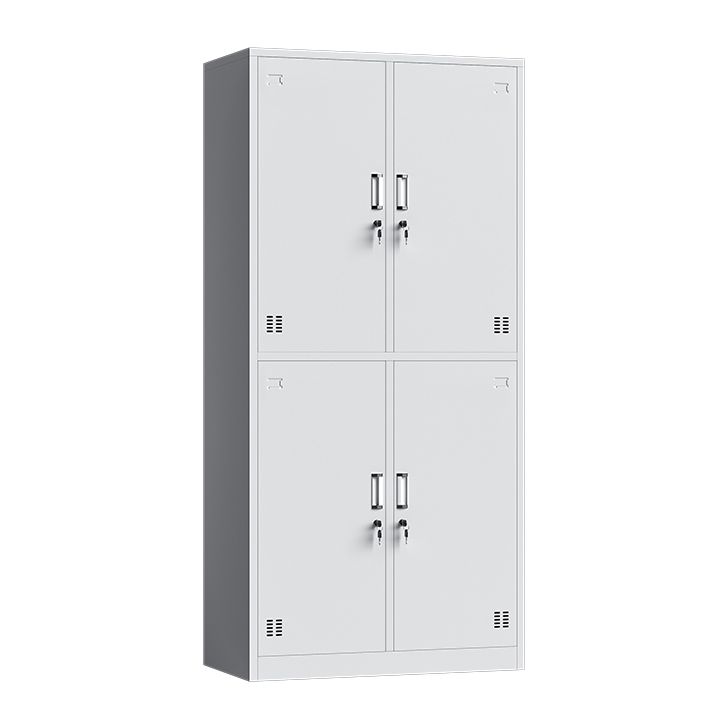 White Steel Wardrobe Cabinet Modern Wardrobe Armoire for Home
