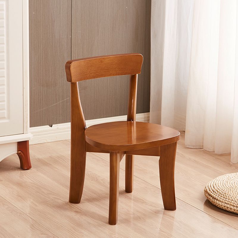 Ensemble de chaises latérales à dossier ouvert de salle à manger de chaise en bois d'hévéa de style traditionnel