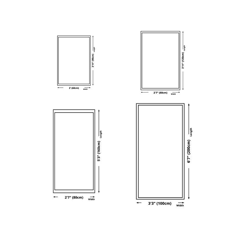 Color Block Carpet Polyster Rug Stain Resistant Indoor Rug for Living Room