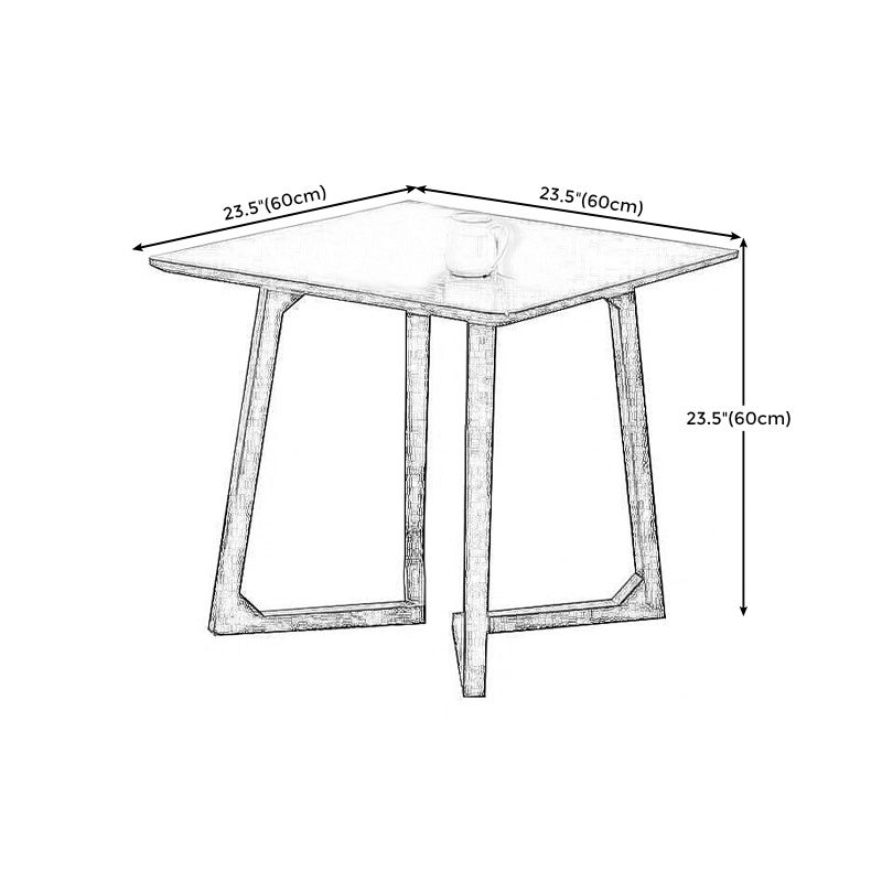 Sleigh-like Base Design Wood/walnut Rubber Wood Craft Coffee Table