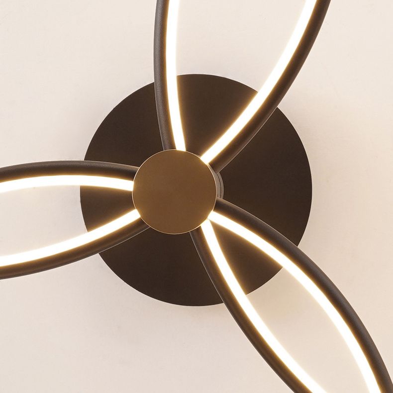 Lámpara de lámparas LED circular simple sala de estar de lámpara colgante