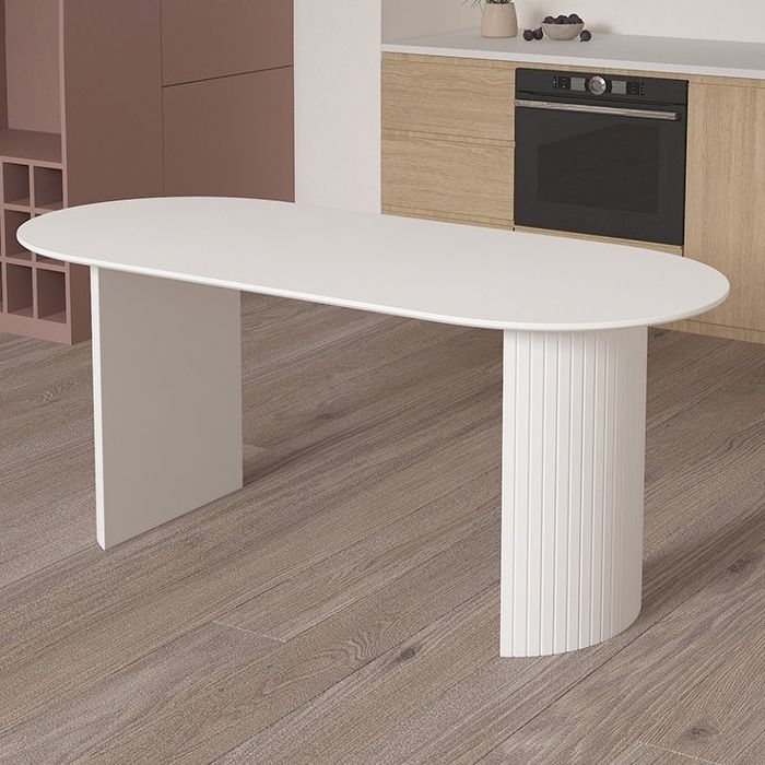 Sintered Stone Esstisch Einfachheit Doppelte Sockstisch für Esszimmer