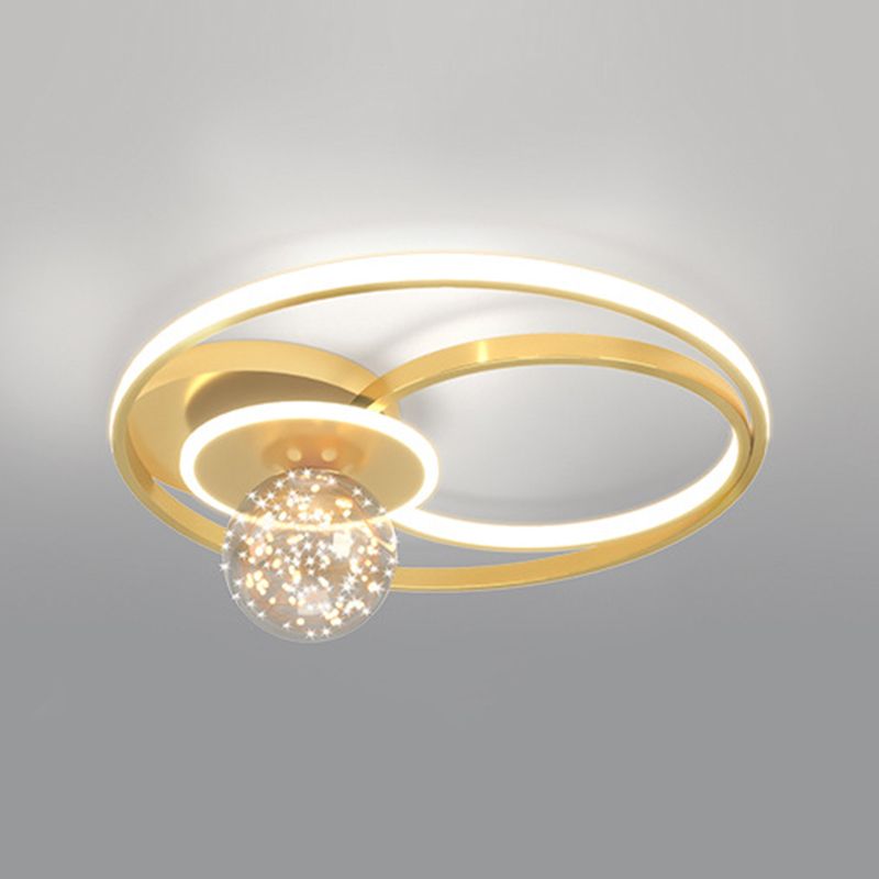 Luz de techo de al ras del LED geométrico Geométrico Luz Minimalista de vidrio estrellado Flexión de montaje de altura