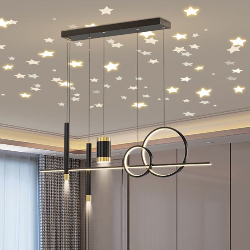 Modern Island Pendant Lamps Multi-Head Restaurant Hanging Light Fixtures