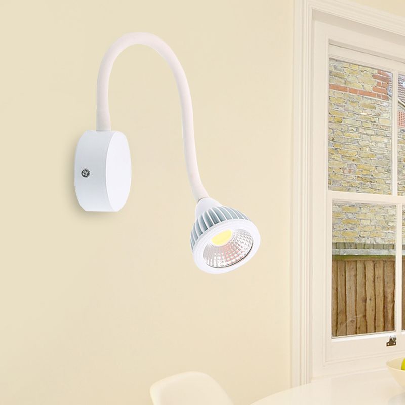 Dome Alluminio Alluminio Sconcetto Luce moderno LED LED Accensione a parete bianca regolabile con/senza interruttore, luce calda/bianca