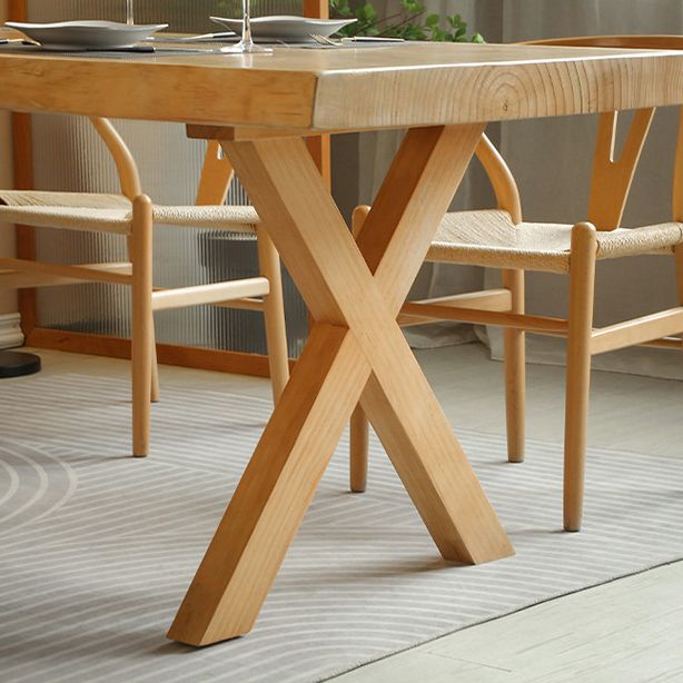 Modern Dining Set 1/2/5 Pcs Solid Wood Dining Table and Chairs