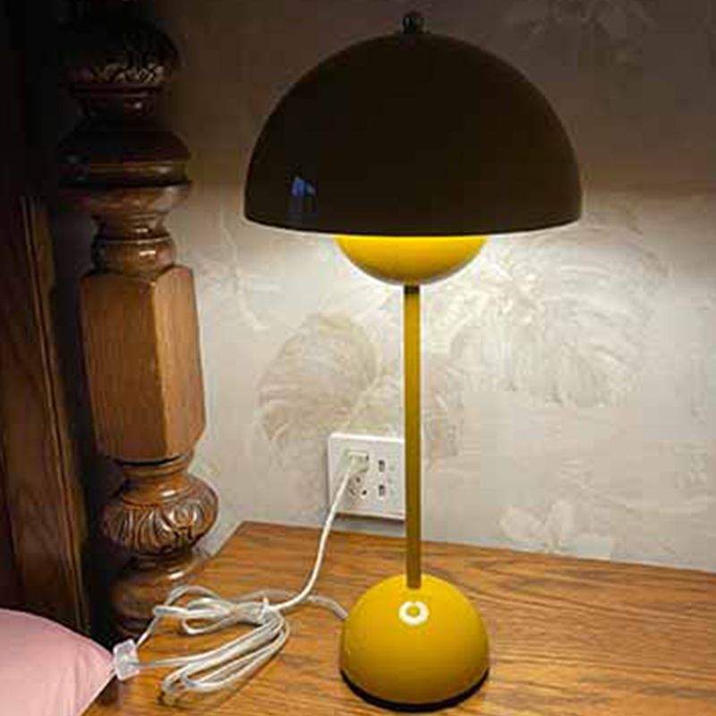 Dome Shape Table Lamp Modern Style Plastic Single Light Table Light