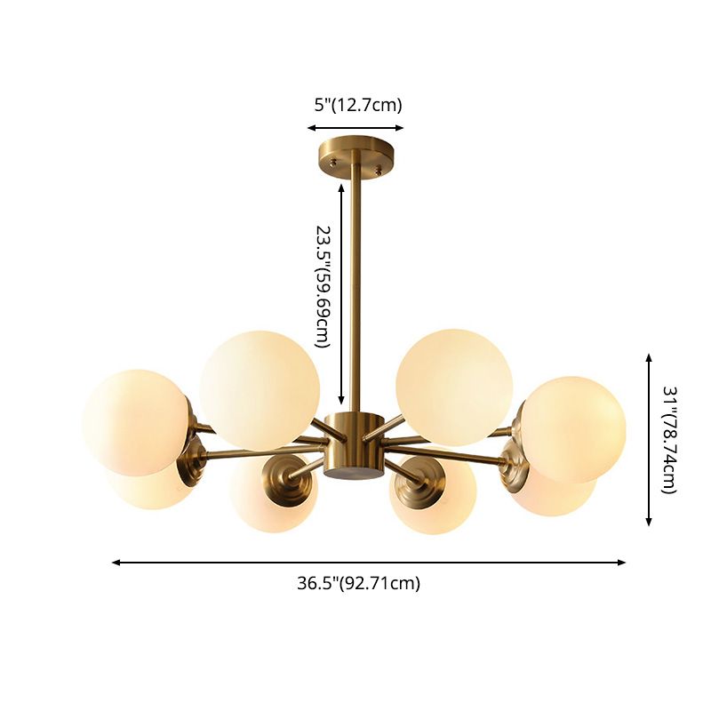 Globe Chandelier Light Fixture Modern Simplicity Crystal Pendant Lighting for Restaurant