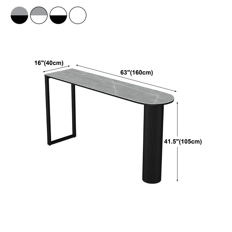 Glam Style Bar Table Metal Frame 42 Inch Height Table for Restaurant