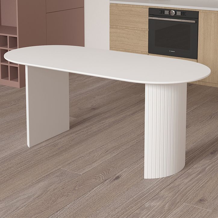 Contemporary Solid Wood Standard Dining Table White Standard Dining Table for Kitchen