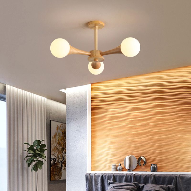 Globe Kronleuchterleuchten moderne Multi-Head-Kronleuchterlampe mit Glasschatten