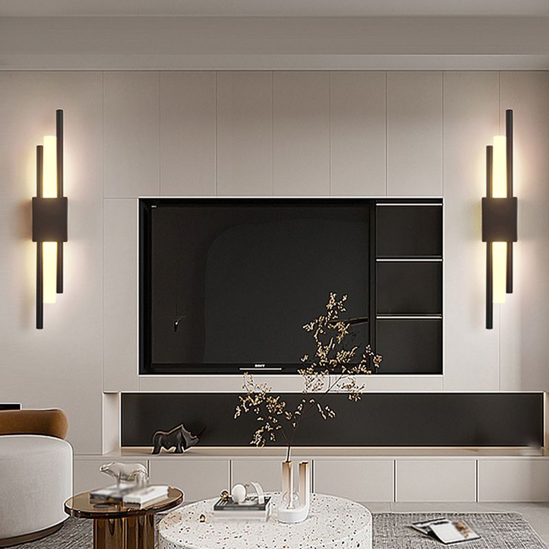 Contemporary Geometric Wall Lamp Metal Wall Light Fixture for Living Room