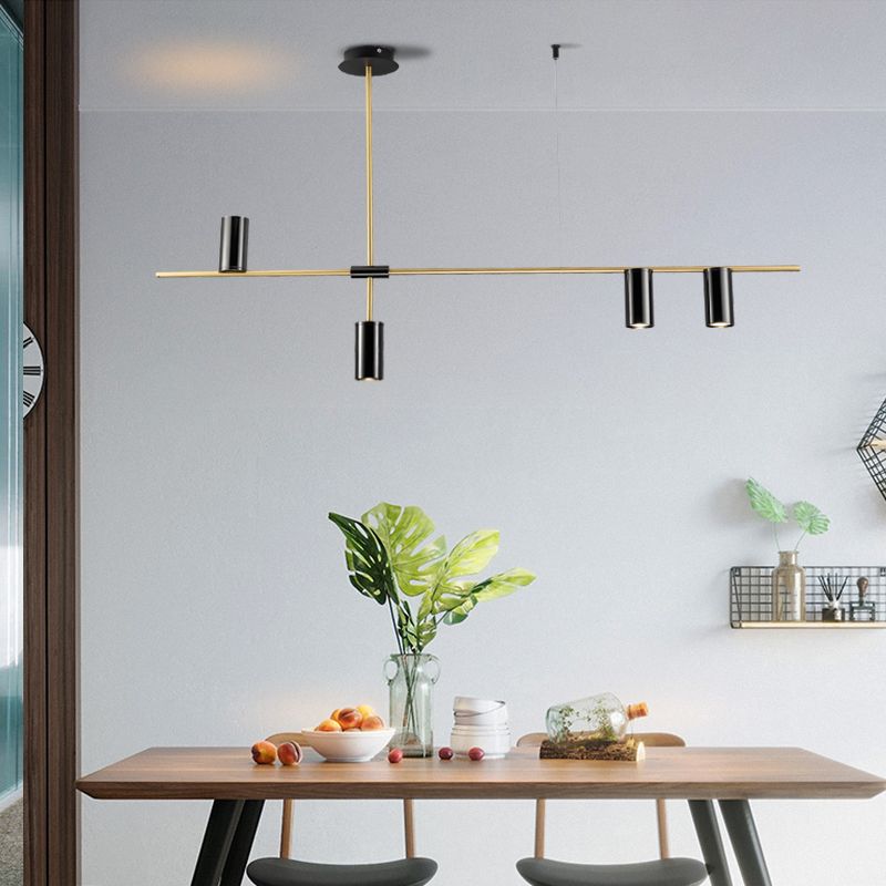 Modern Cylinder Island Lighting Fixtures Metal Pendant Lighting