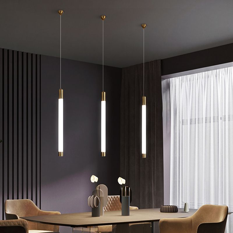 Ampiante moderna a sospensione minimalista a 1 illuminazione in stile moderno illuminazione appesa in metallo
