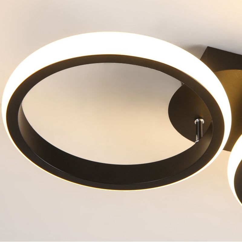 Multi Lights Moderne Scandinavische semi-inbouwlamp Ijzer en acryl schaduw LED-licht voor keuken