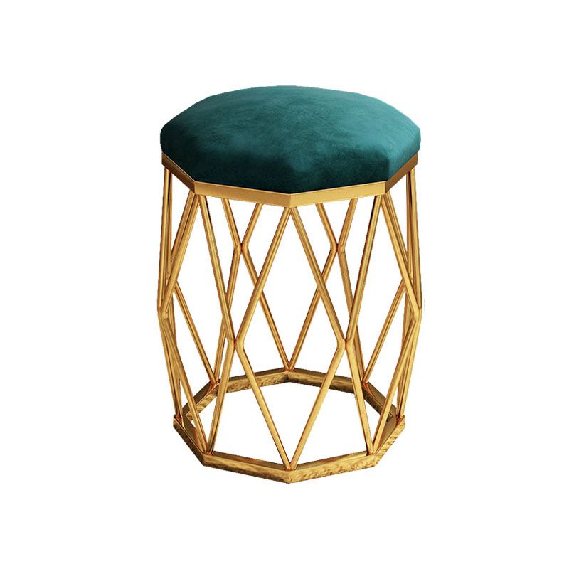 Solid Color Flannel Standard Stool Modern Simple Upholstered Stool