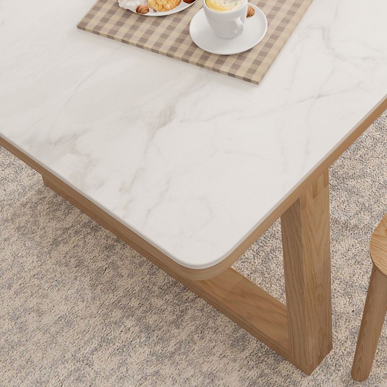 Modern Dining Set with Wooden Frame 1/2/5/6 Pieces Light Wood Finish Dinette Set