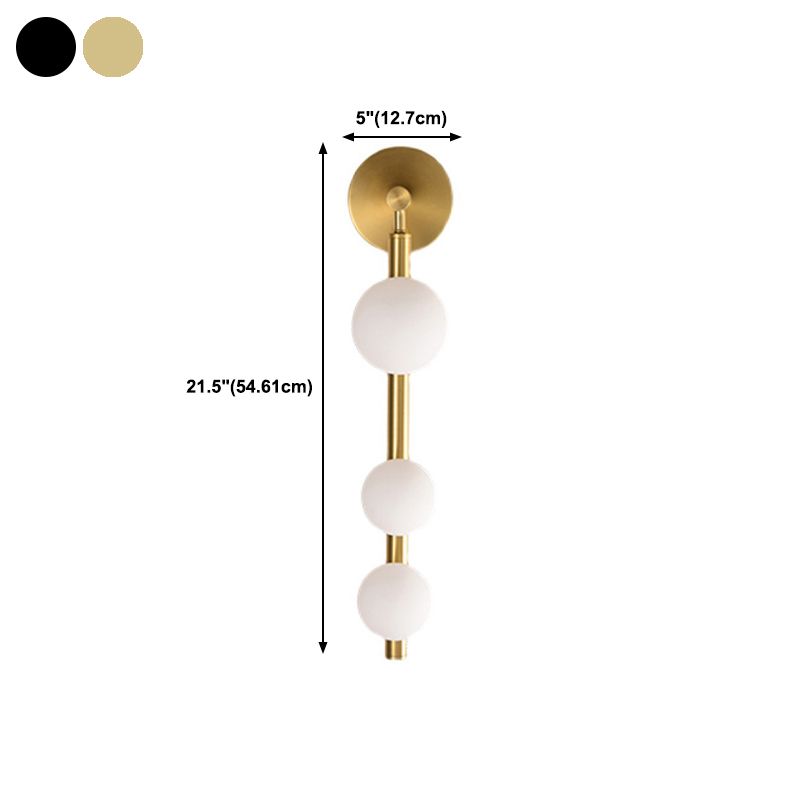 Modern Globe Wall Lamp Glass Multiple-Light Sconce for Bedroom