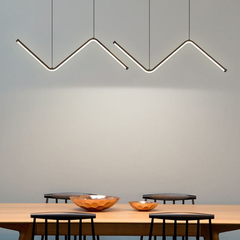 2 Light Linear Island Lights Contemporary Metal Island Lighting Ideas