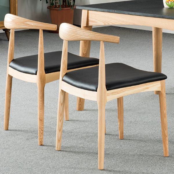 Silla de comedor de madera maciza de estilo tradicional, sillas laterales de comedor con respaldo abierto