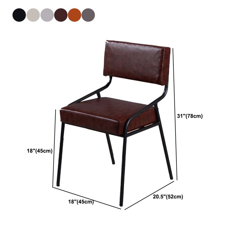 20.47" Wide Industrial Style Single Sofa Chair Fixed Back Armless Chair