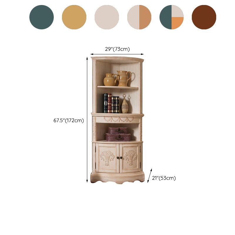 Triangular Wood Accent Cabinet Industrial 2 - Door Accent Cabinet