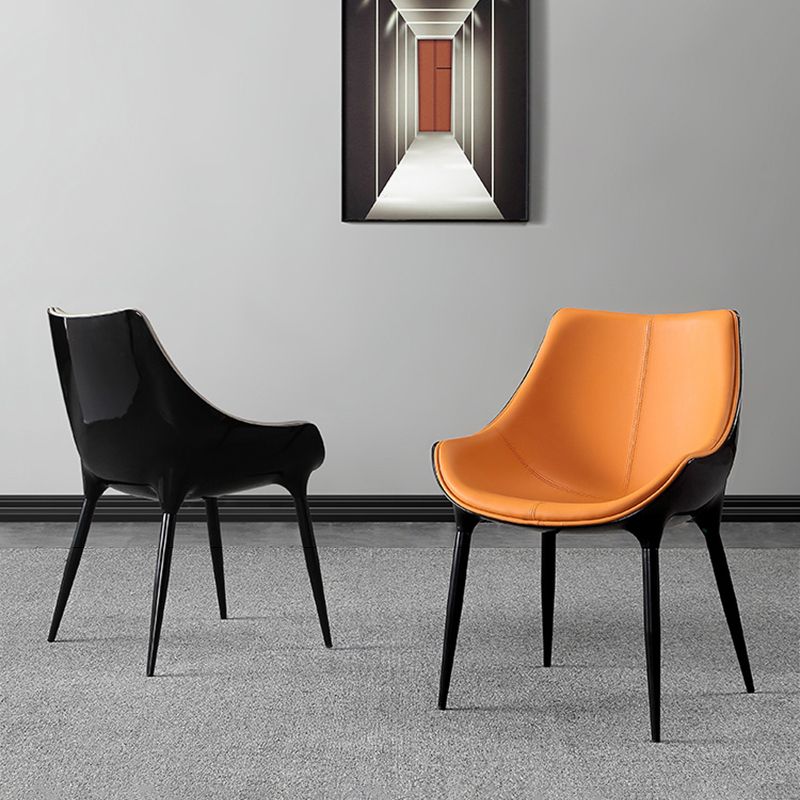 Chaises de salle à manger de style contemporain, chaises d'appoint avec pieds en métal pour cuisine
