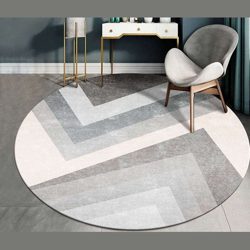 Nordic Geometric Indoor Rug Simple Polyester Carpet Washable Rug for Bedroom Decoration