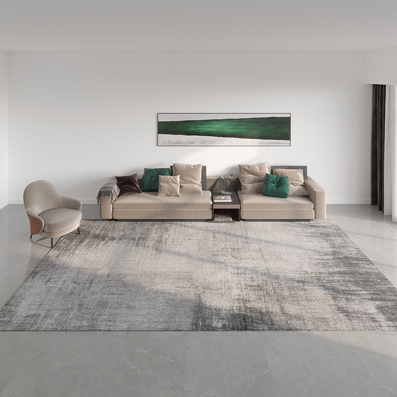 Prachtig polyester tapijt modern grijs tapijt woonkamer vloerkleed met niet-slipachter