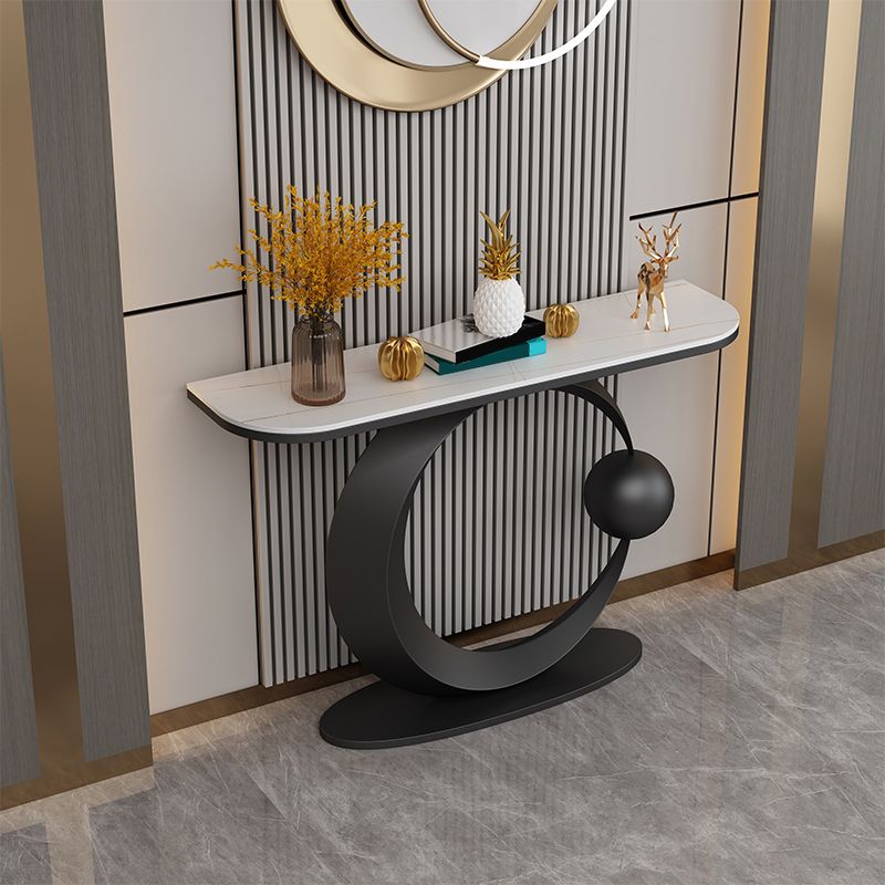 Contemporary Console Accent Table Half Moon Console Sofa Table