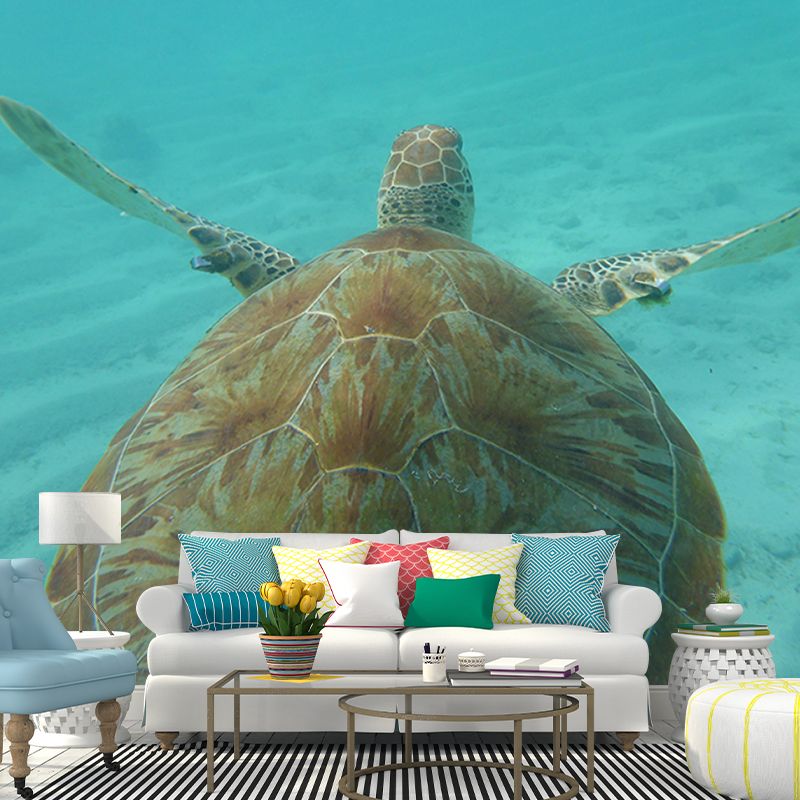 Fashionable Wall Mural Sea Turtle Print Living Room Wall Mural