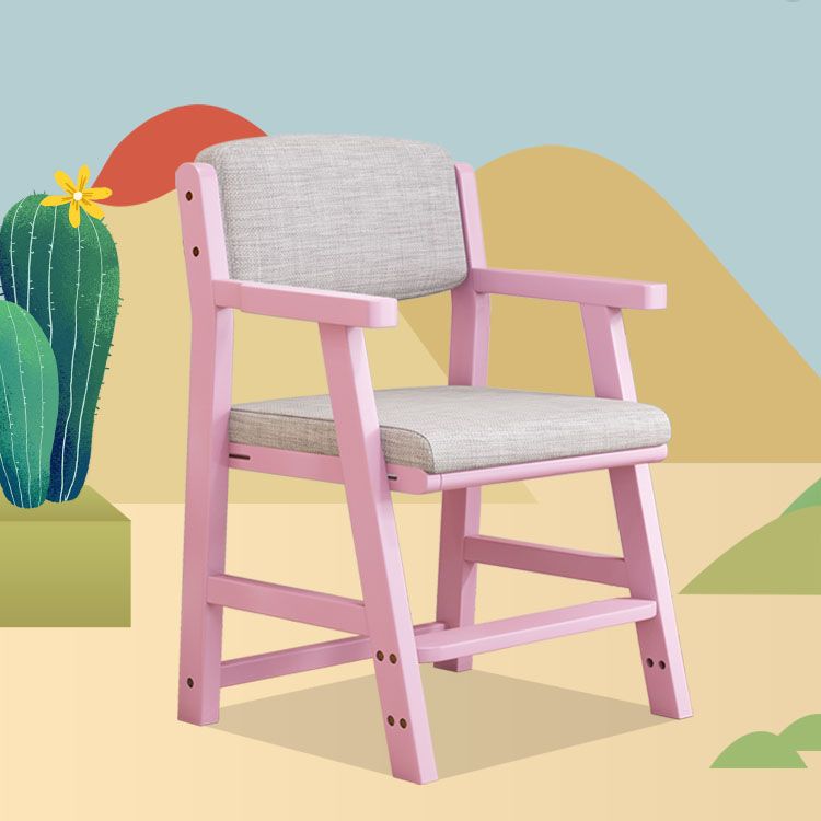 Contemporary Style Dining Chairs Dining Arm Side Chairs with Wooden Legs