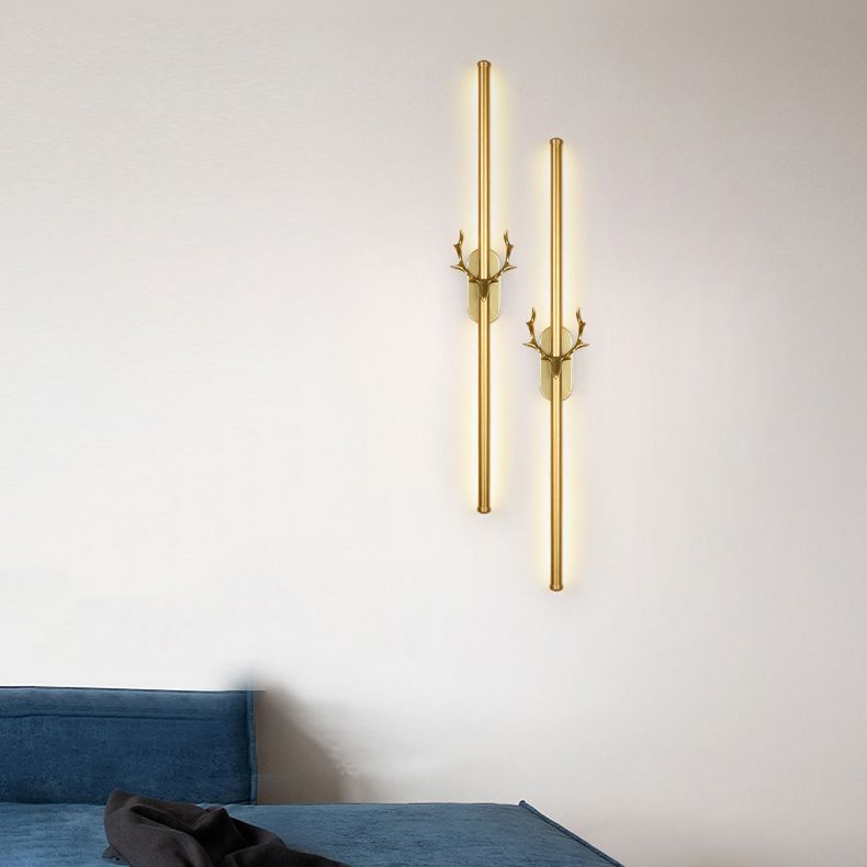 Obelle linéaire Mall Murce Style moderne 1 Light Mur Mur Mount luminaire en or