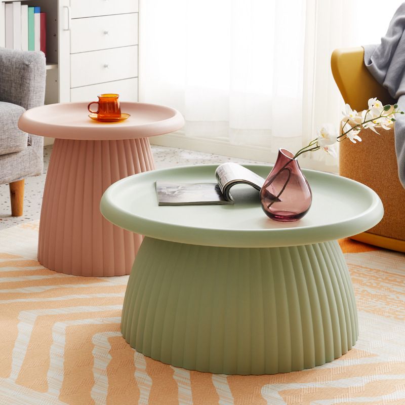 Round Pedestal Coffee Table Scandinavian Macaron Coffee Cocktail Table