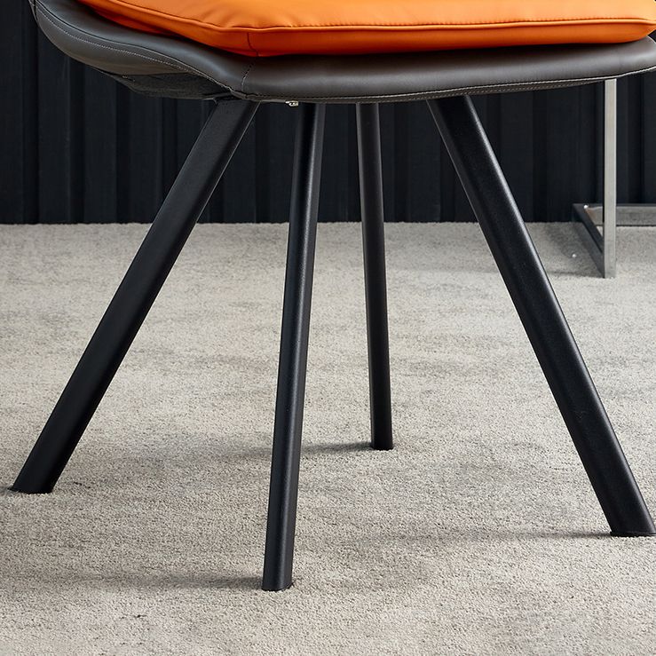 Contemporary Style Metal Dining Chair Dining Armless Side Chairs for Kitchen