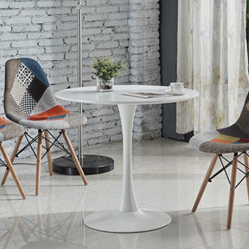 Modern Round Top Dinette Table Metal Base Dining Table for Restaurant