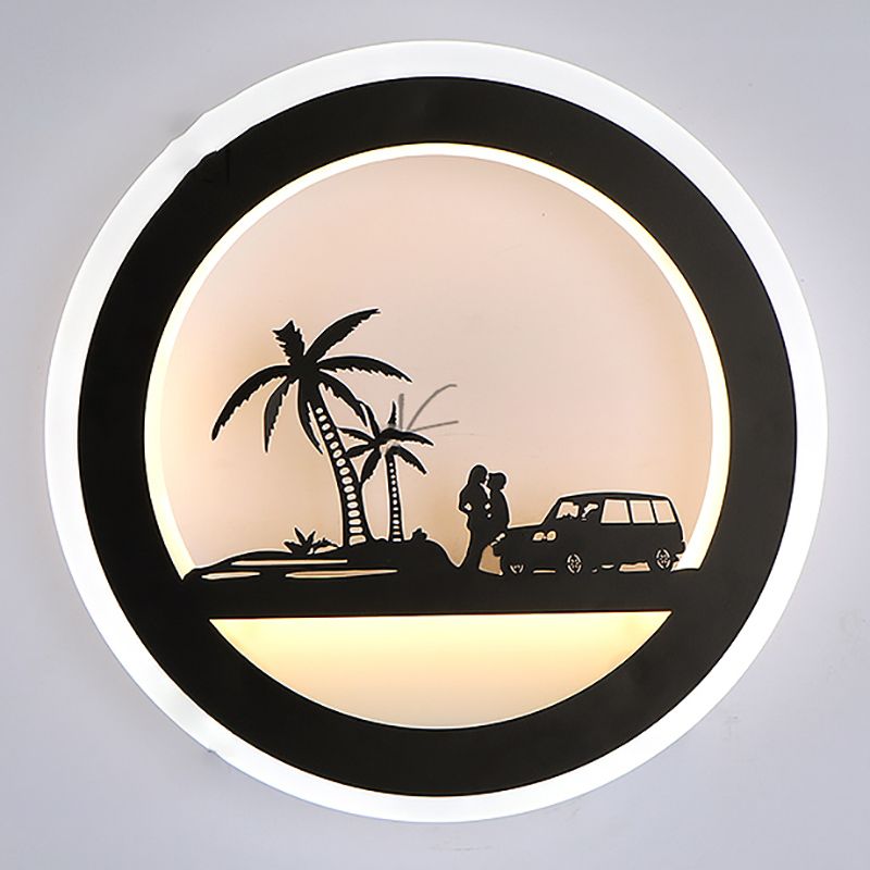 Unique Shape Metal Wall Light Modern Style 1-Light Wall Mounted Light Fixture